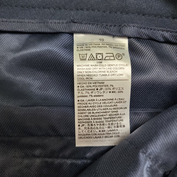 Banana Republic Factory Womens Bootcut Sculpted Stretch Pant Size 10 Navy Blue - Picture 8 of 14